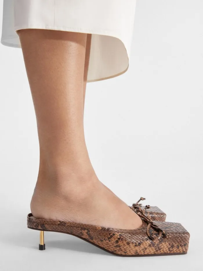 Women Shoes JACQUEMUS The Low Ballet Mules Light Brown Women Shoes JACQUEMUS The Low Ballet Mules Light Brown