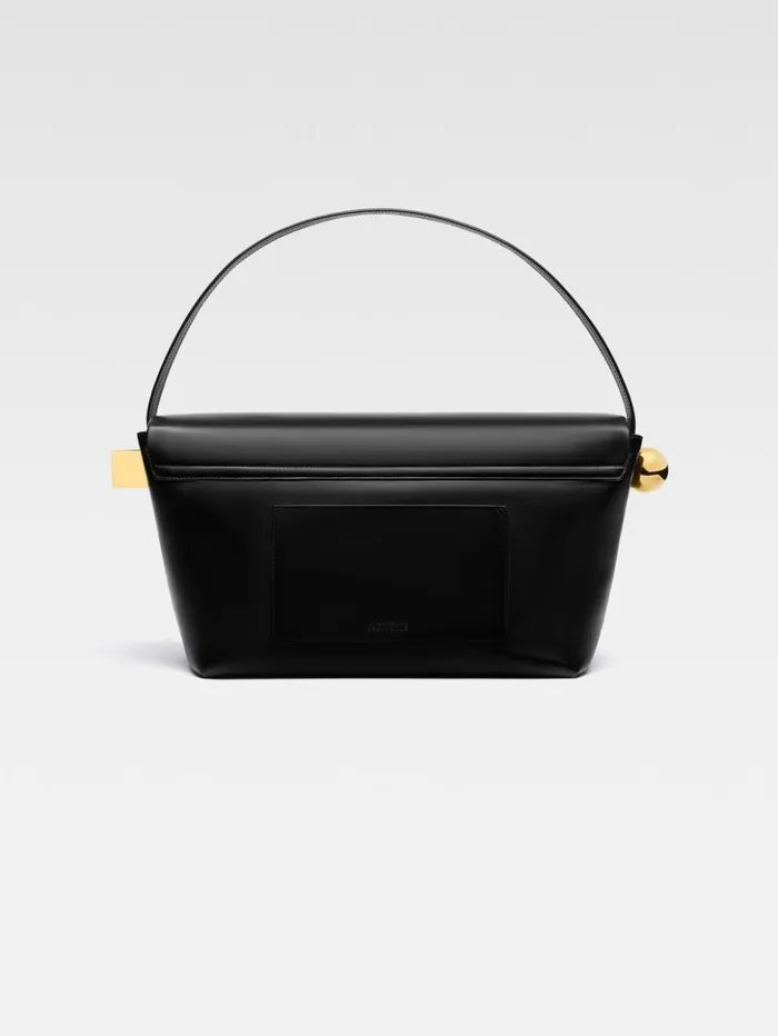 Women Shoulder Bags JACQUEMUS The Large Rond Carr Black Women Shoulder Bags JACQUEMUS The Large Rond Carr Black