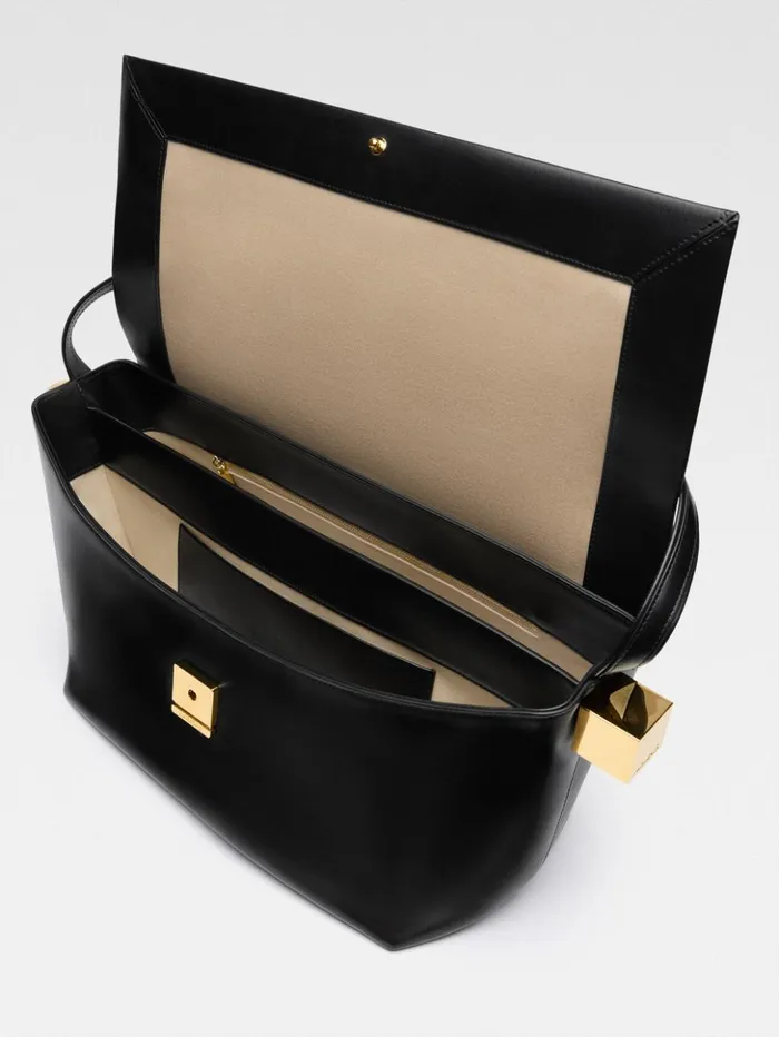 Women Shoulder Bags JACQUEMUS The Large Rond Carr Black Women Shoulder Bags JACQUEMUS The Large Rond Carr Black