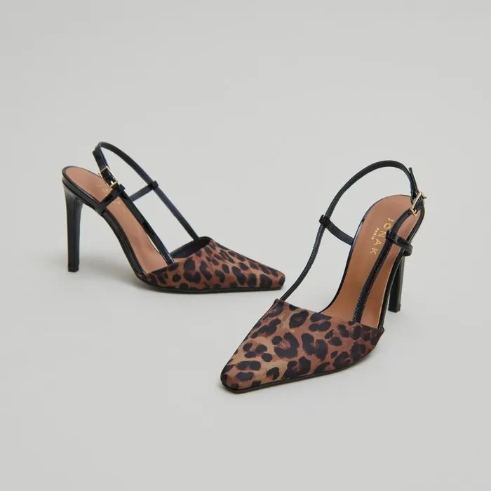 Women Slingbacks Pumps Leopard JONAK Slingbacks