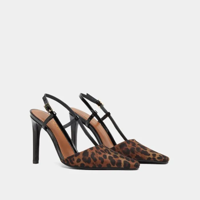 Women Slingbacks Pumps Leopard JONAK Slingbacks