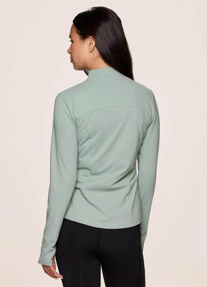 Women Studio Daily Super Soft Mock Neck Jacket Sea Glass RBX Active Jackets