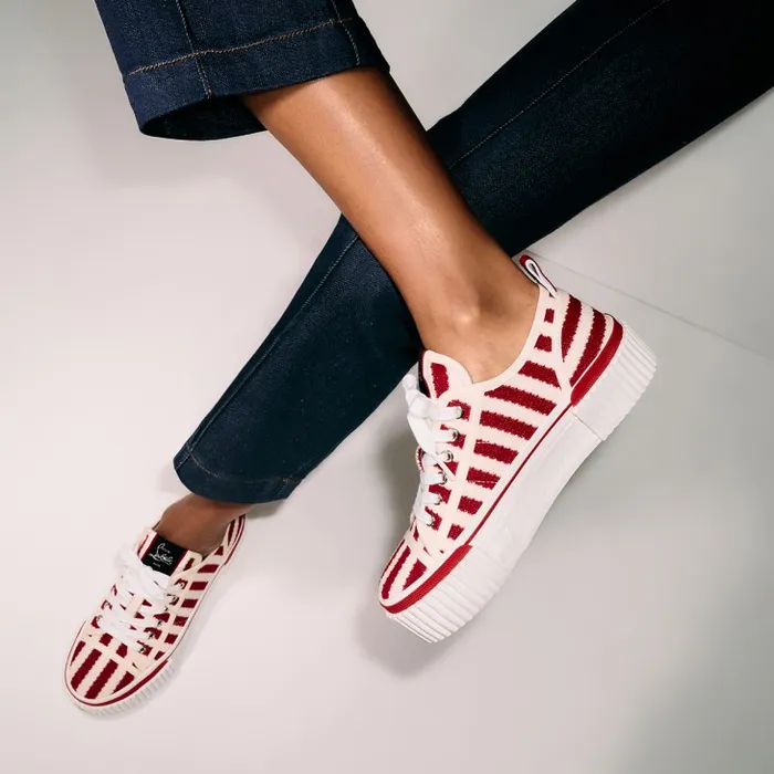 Women Super Pedro 40 Mm Sneakers 8211 Malha Printed Fabric 8211 Loubi Christian Louboutin Sneakers Women Super Pedro 40 Mm Sneakers 8211 Malha Printed Fabric 8211 Loubi Christian Louboutin Sneakers