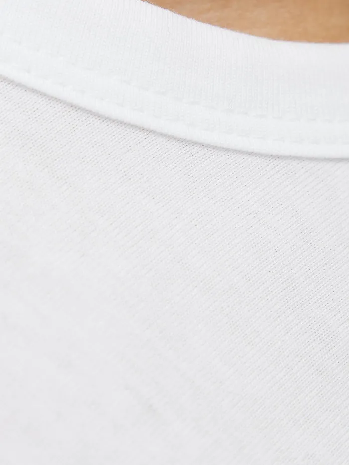 Women Supima Cotton Long Sleeve Tee White Jigsaw Shirts and Tops