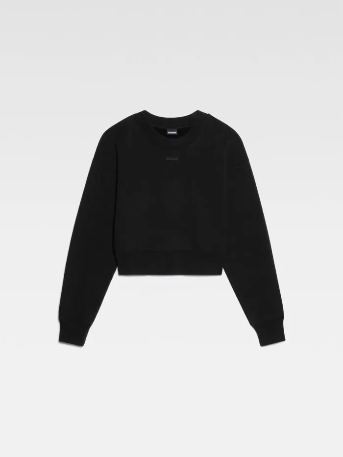 Women Sweatshirts and Joggings JACQUEMUS The Gros Grain Sweatshirt Black Women Sweatshirts and Joggings JACQUEMUS The Gros Grain Sweatshirt Black