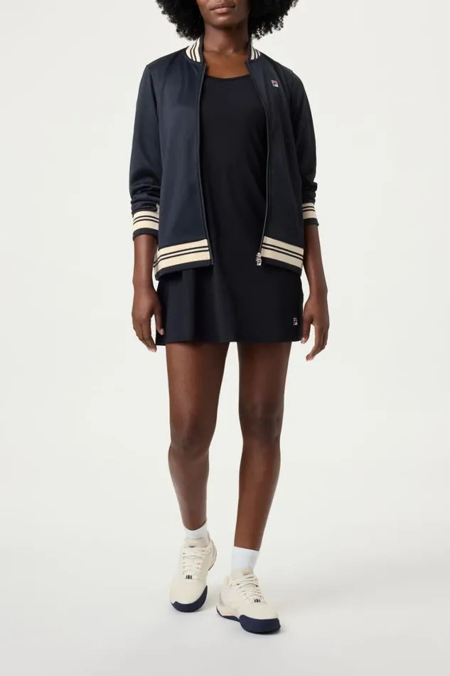Women Tennis Fila Performance Iconic Settanta Jacket 978 Blackangora Women Tennis Fila Performance Iconic Settanta Jacket 978 Blackangora