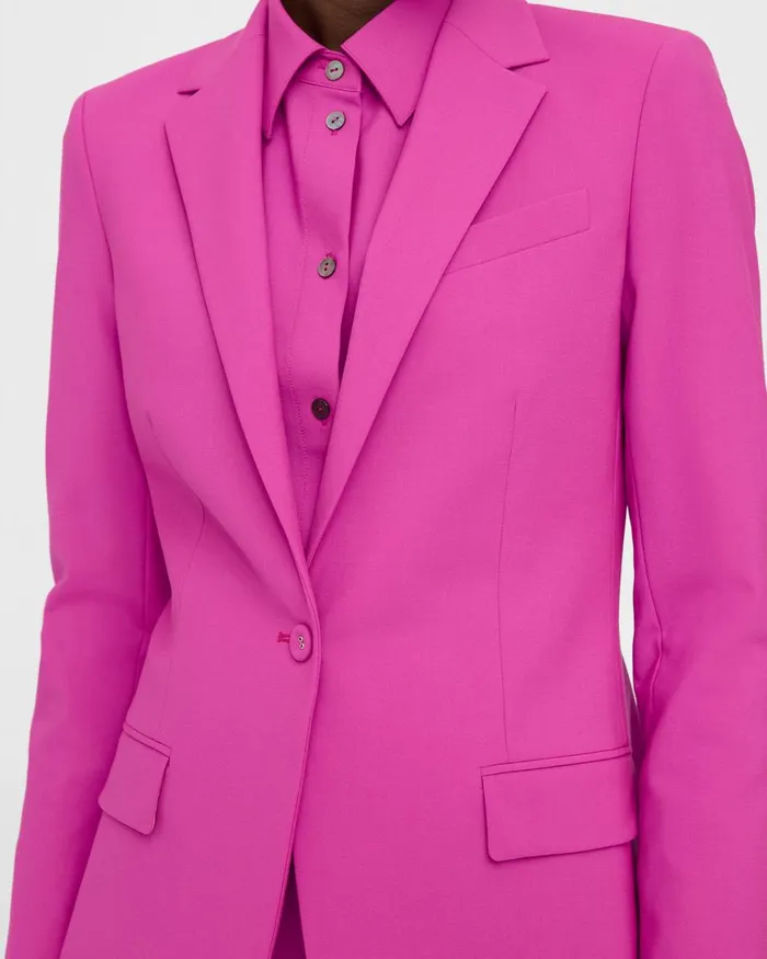 Women Theory Blazers Jackets Staple Blazer In Good Wool Carnation