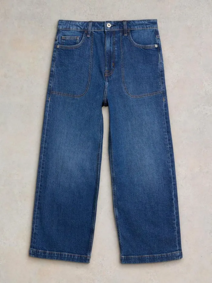 Women Tia Cropped Wide Leg Jean Dk Denim White Stuff Jeans Women Tia Cropped Wide Leg Jean Dk Denim White Stuff Jeans