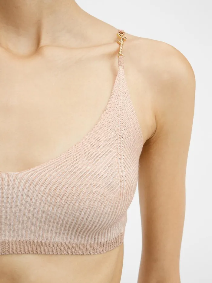 Women Tops and Shirts JACQUEMUS The Pral Bra Beige Women Tops and Shirts JACQUEMUS The Pral Bra Beige