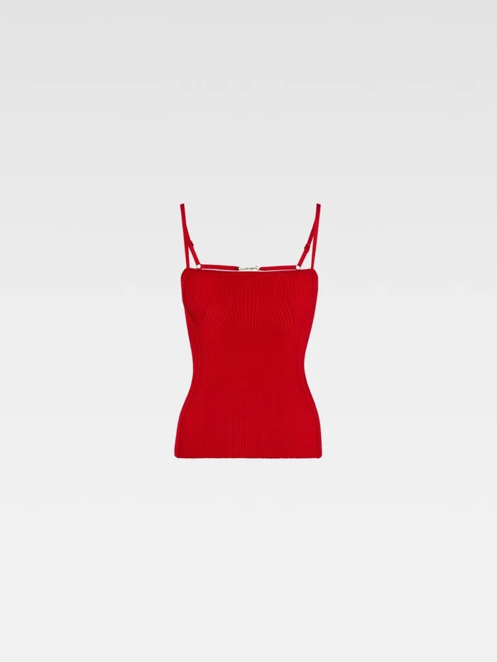 Women Tops and Shirts JACQUEMUS The Sierra Top Dark Red Women Tops and Shirts JACQUEMUS The Sierra Top Dark Red