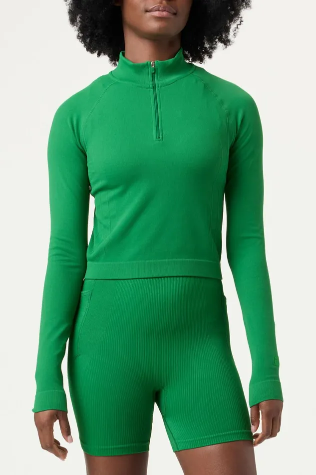 Women Tops and TShirts Fila Breakpoint Seamless Quarter Zip 300 Amazonfern Greengardenia Women Tops and TShirts Fila Breakpoint Seamless Quarter Zip 300 Amazonfern Greengardenia