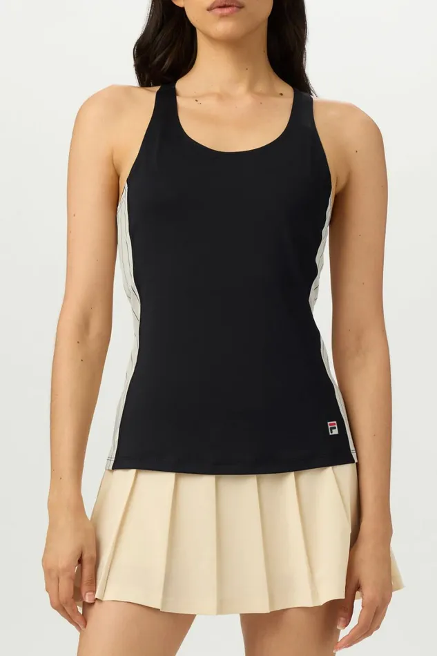 Women Tops and TShirts Fila Performance Iconic Racerback Tank 978 Blackangora