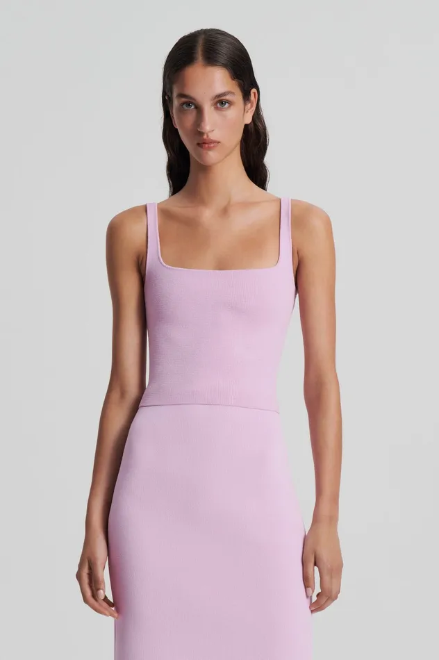 Women Tops Scanlan Theodore CREPE KNIT SQUARE CAMISOLE MAUVE Women Tops Scanlan Theodore CREPE KNIT SQUARE CAMISOLE MAUVE