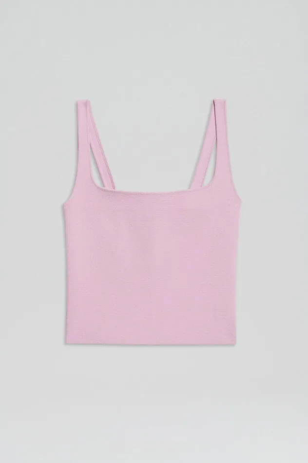 Women Tops Scanlan Theodore CREPE KNIT SQUARE CAMISOLE MAUVE Women Tops Scanlan Theodore CREPE KNIT SQUARE CAMISOLE MAUVE