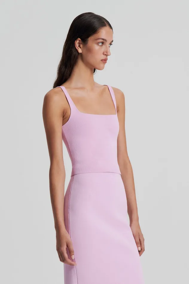 Women Tops Scanlan Theodore CREPE KNIT SQUARE CAMISOLE MAUVE Women Tops Scanlan Theodore CREPE KNIT SQUARE CAMISOLE MAUVE