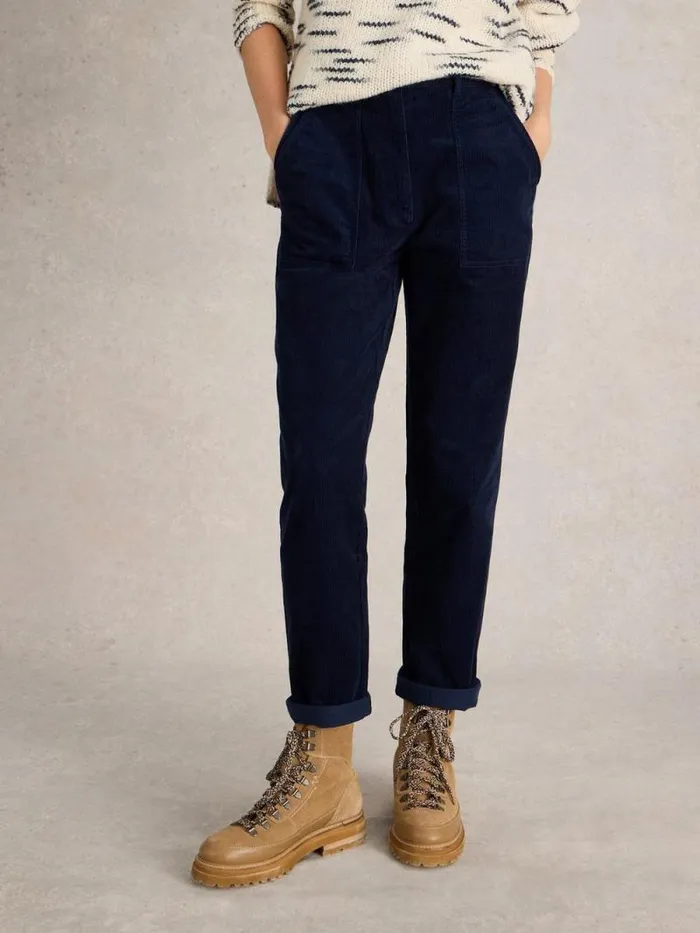 Women Twister Cord Trouser Dark Navy White Stuff Trousers