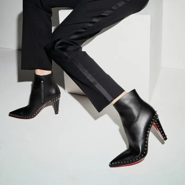 Women Vidura Booty 85 Mm Low Boots 8211 Calf Leather 8211 Black Christian Louboutin Boots Women Vidura Booty 85 Mm Low Boots 8211 Calf Leather 8211 Black Christian Louboutin Boots