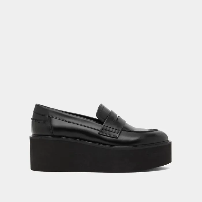 Women Wedge Loafers Black JONAK Loafers