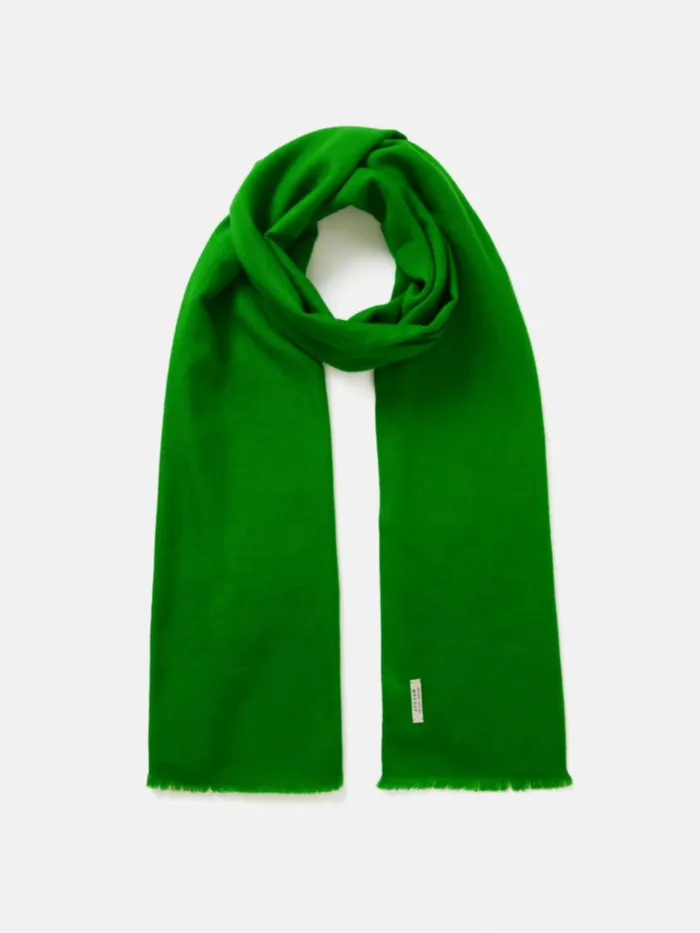 Women Wool Silk Pashmina Green Jigsaw Ponchos and Scarves
