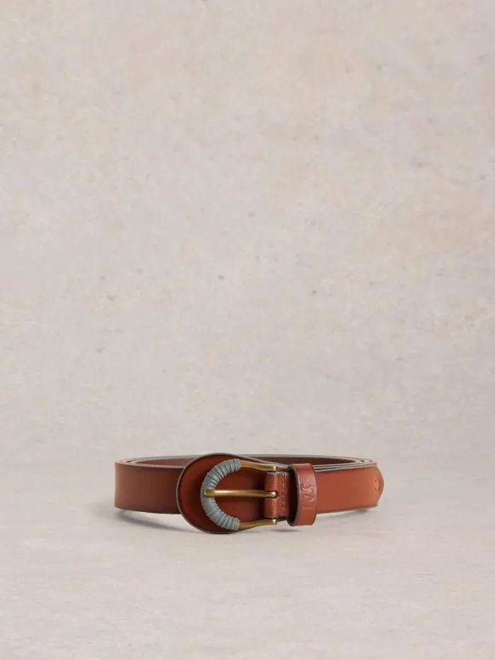 Women Wrap Around Belt Mid Tan White Stuff Belts