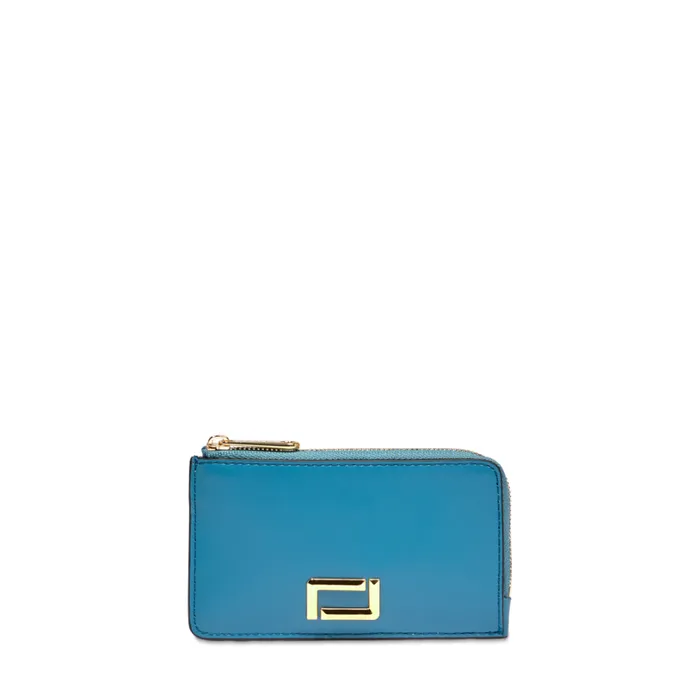 Zip Card Holder Wave Blue Women Lancel Card Holder